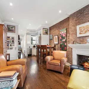 283 West 11th Street, west village, living room, fireplace