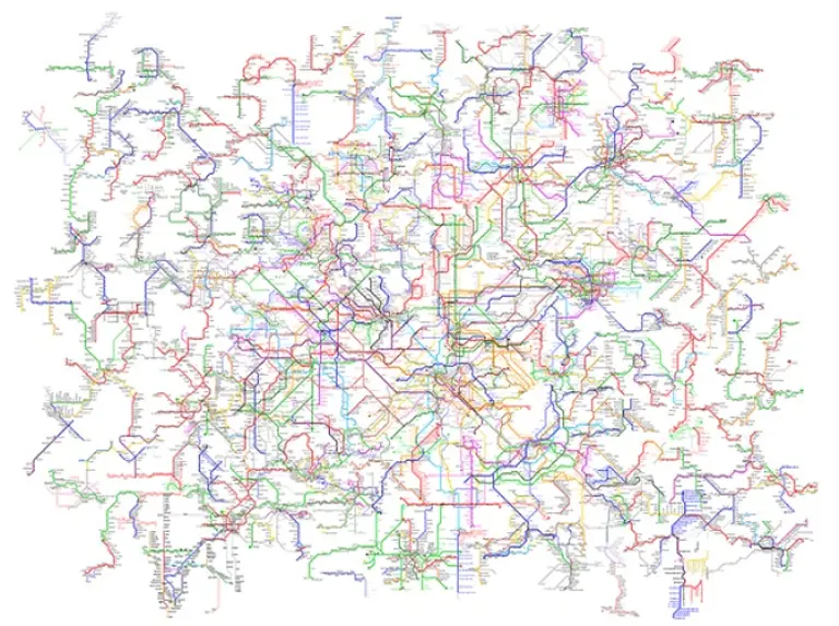 The World Metro Map Mashes Up 214 Subway Systems