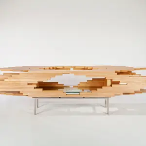 Sebastian Errazuriz, wooden chest, Mahogani Explosion, Maple wood, explosive design, wooden chest, transformable furniture