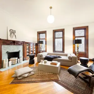 857 Carroll Street, fireplaces, living room, park slope townhouse