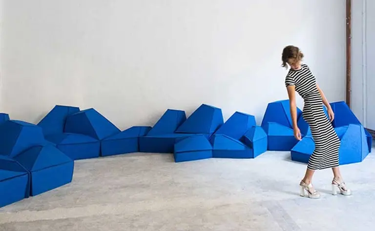 Stéphanie Marin’s Mathematically-Inspired Floor Cushions Insulate and Absorb Sound