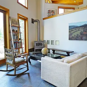 106 mountain laurel lane, living room, geometric dome house