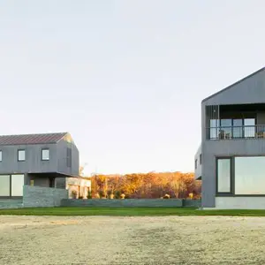 AW Architects, Minimalist Dairy Barn, Blue Rock House, cluster of buildings, Anmahian Winton Architects, Berkshire, Catskill Mountains, Austerlitz, energy efficient home, Geothermal wells, wind turbines