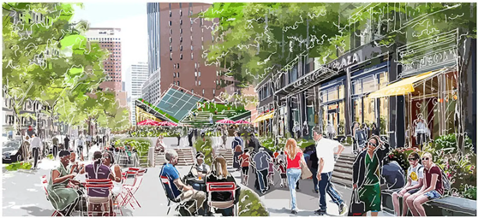 Water Street POPS, Alliance for Downtown New York, Jessica Lappin, Financial District, Water Street Arcade, Community Board 1, MAS, Zoning Proposal, Department of City Planning, Water Street Subdistrict, Rudin Management Co., RXR Realty, Brookfield Property Partners, Gale Brewer,