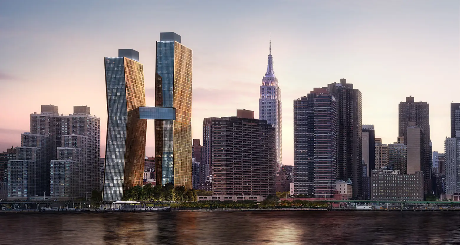 SHoP’s East River Towers Named American Copper Buildings; Go Inside Their Skybridge