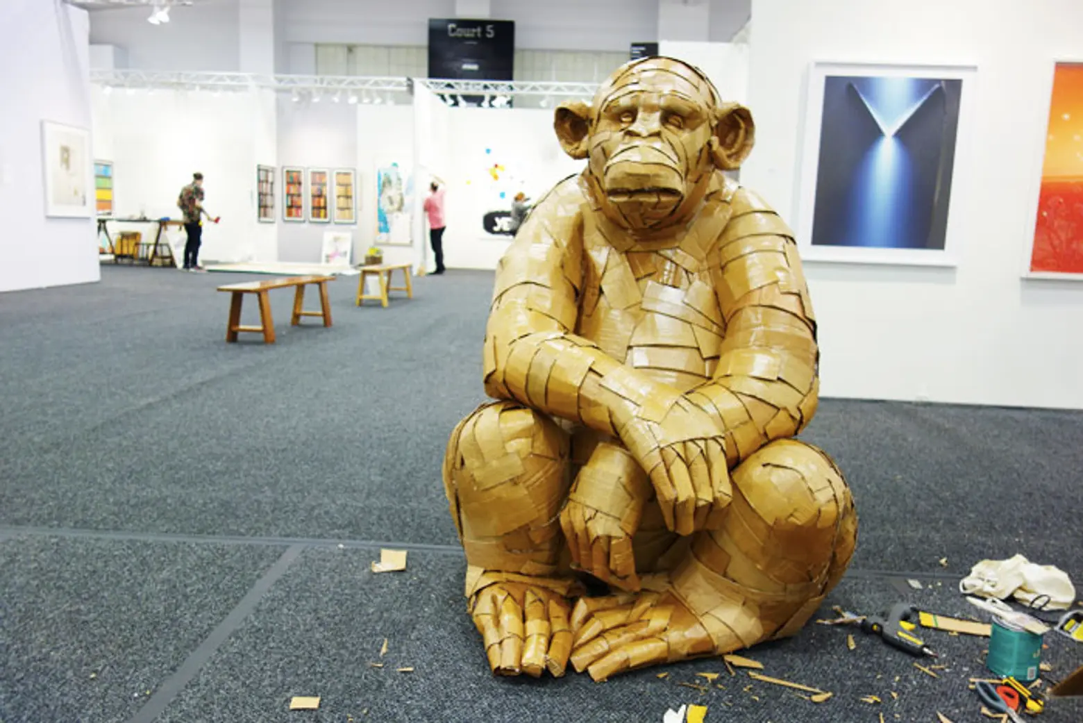 Artist Laurence Vallières Builds Giant Chimp from Up-cycled