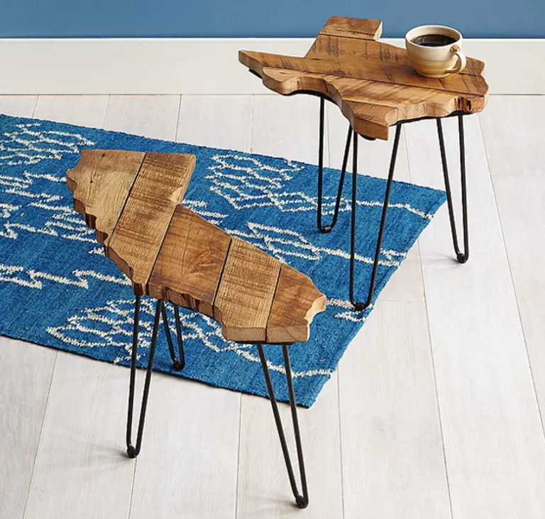 Celebrate Your Favorite State With These Reclaimed Barn Wood Side Tables