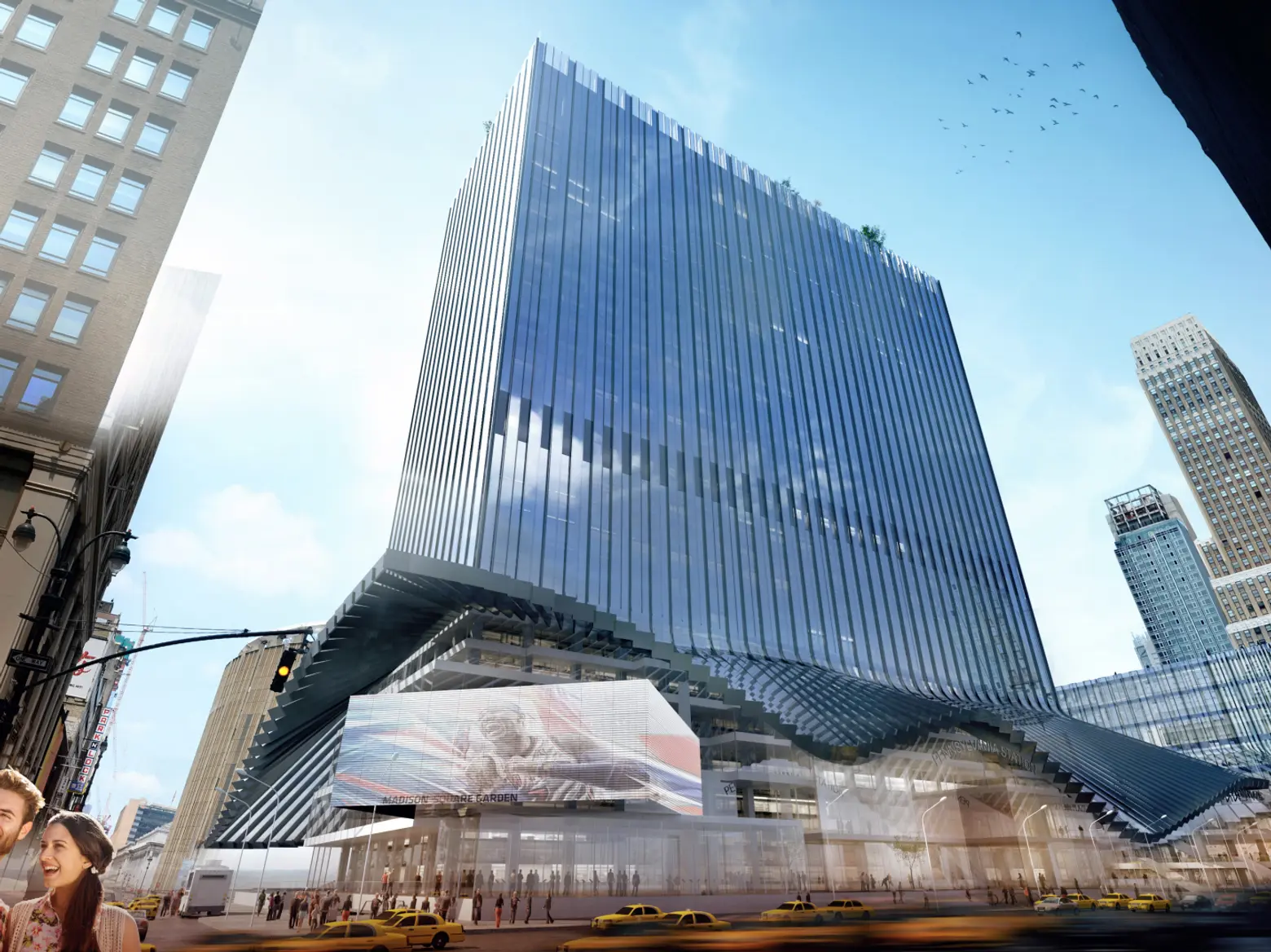Vornado likely to keep Bjarke Ingels’ wave-like canopy design for 2 Penn Plaza overhaul