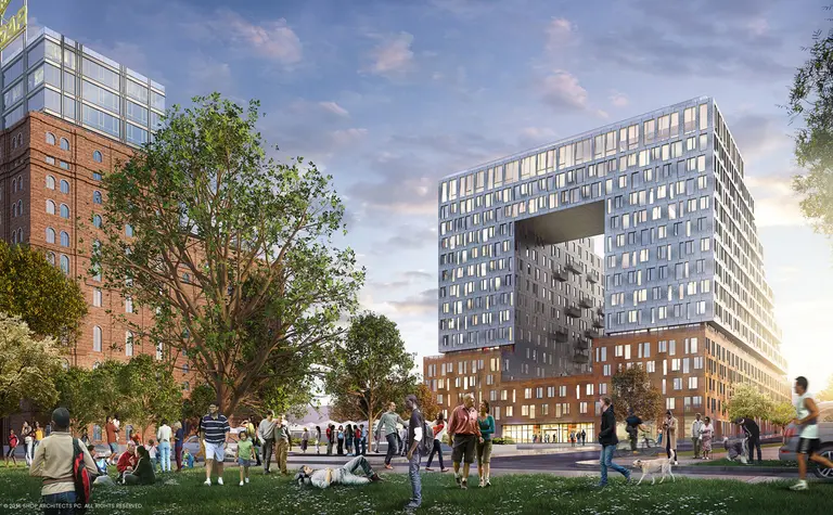 First Domino Sugar Refinery Tower at 325 Kent Avenue Now Rising Above Williamsburg