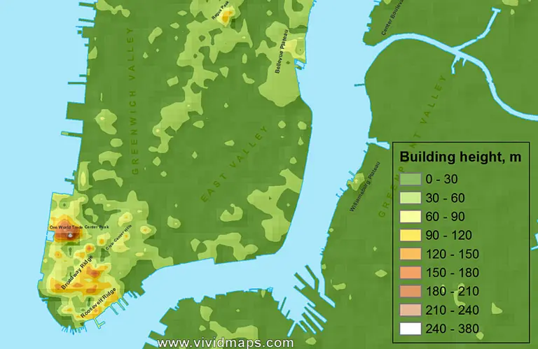 This Map Visualizes Manhattan As a (Unimpressive) Mountain