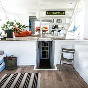 rockaway houseboat, airbnb, entrance