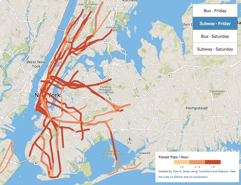 This Map Tells You How Frequently NYC Subways Actually Run