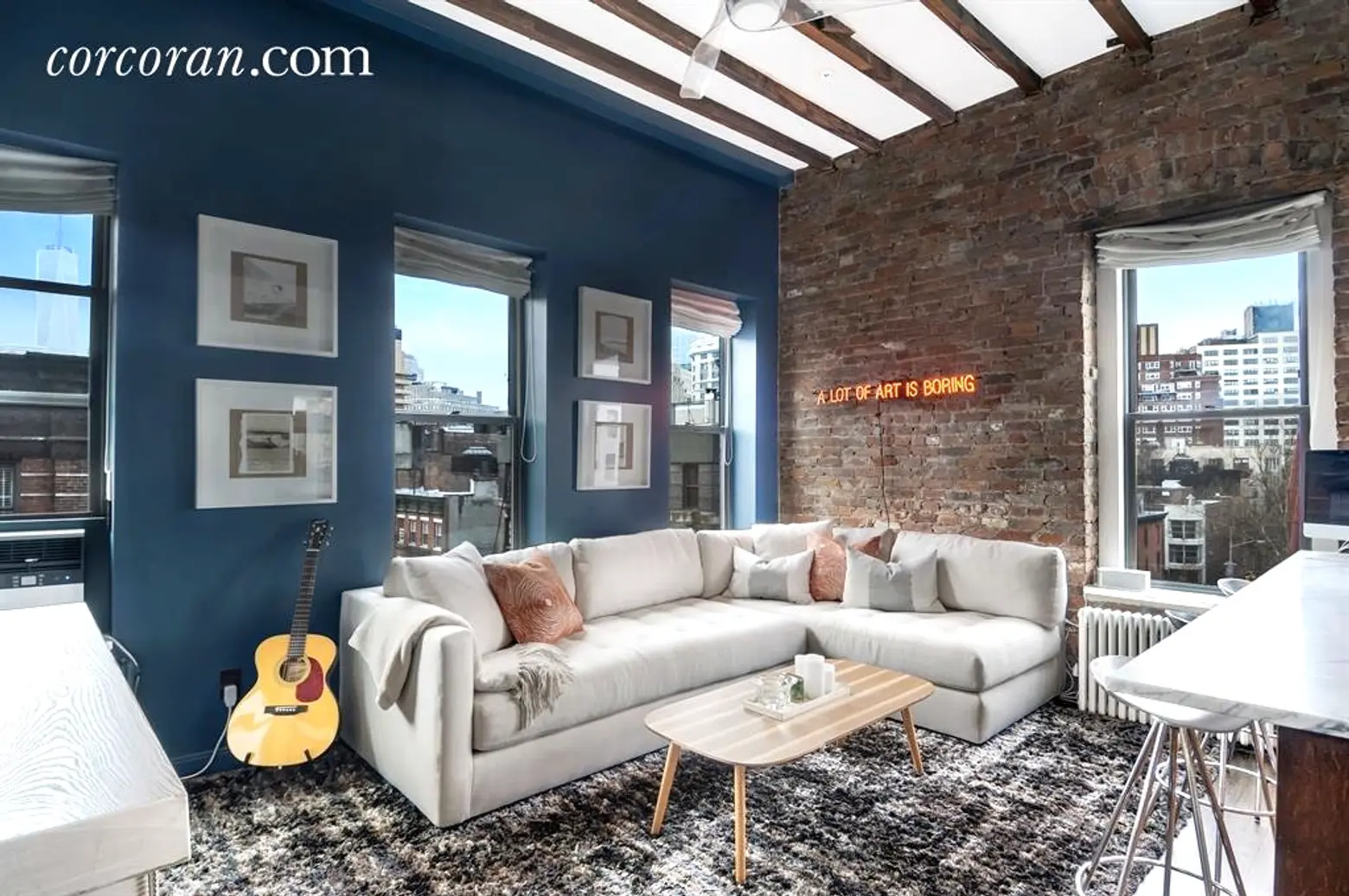 This Junior One Bedroom, Custom Designed By Architect, Is True Blue in Soho