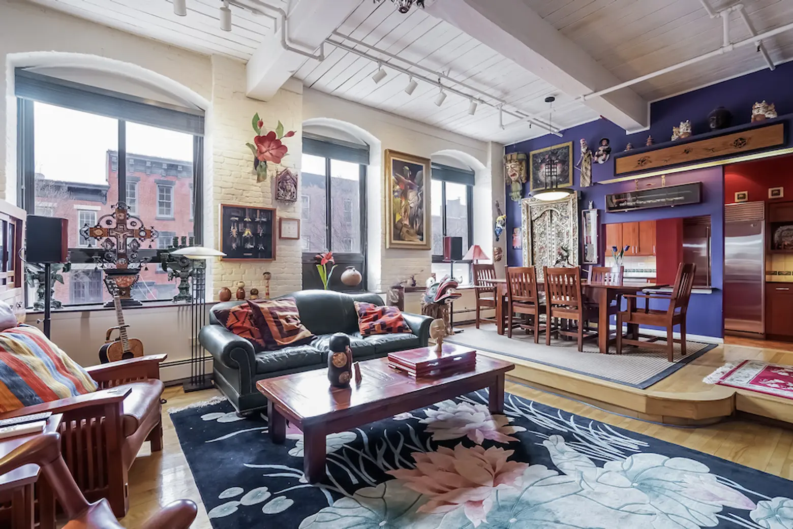 This $1.6M Co-op in Park Slope’s Ansonia Court Has a Factory Past and a Colorful Present