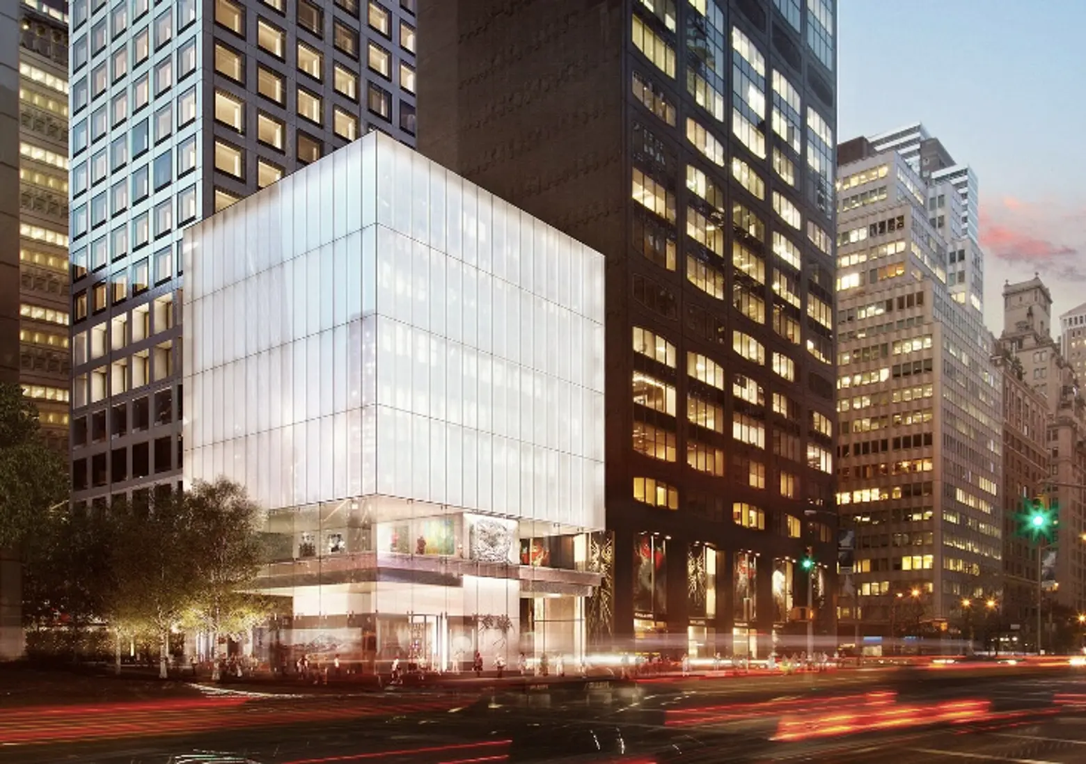 432 Park Avenue Reveals Glowing White Cube for Retail Space