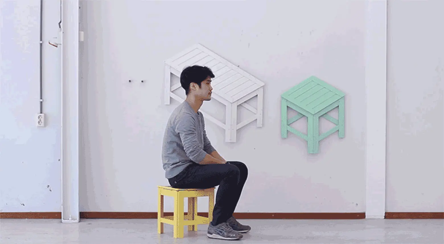 Colorful Flat-Pack Furniture Can Be Hung on the Wall Like Art