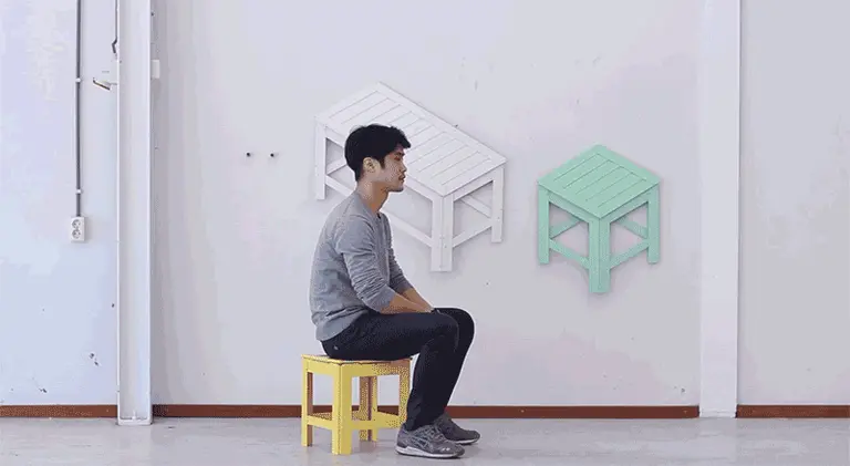 Colorful Flat-Pack Furniture Can Be Hung on the Wall Like Art