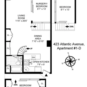 floorplan, loft, 432 Atlantic Avenue