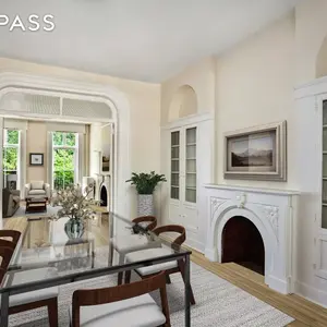 238 East 15th Street, Gramercy, living room, fireplace