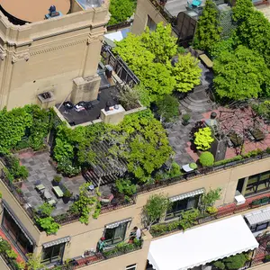 Peter Massini, NYC aerial photography, NYC rooftop gardens, architectural photography