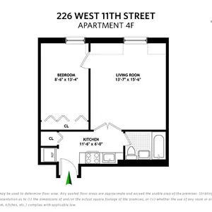 226 West 11th Street, co-op, west village, floorplan