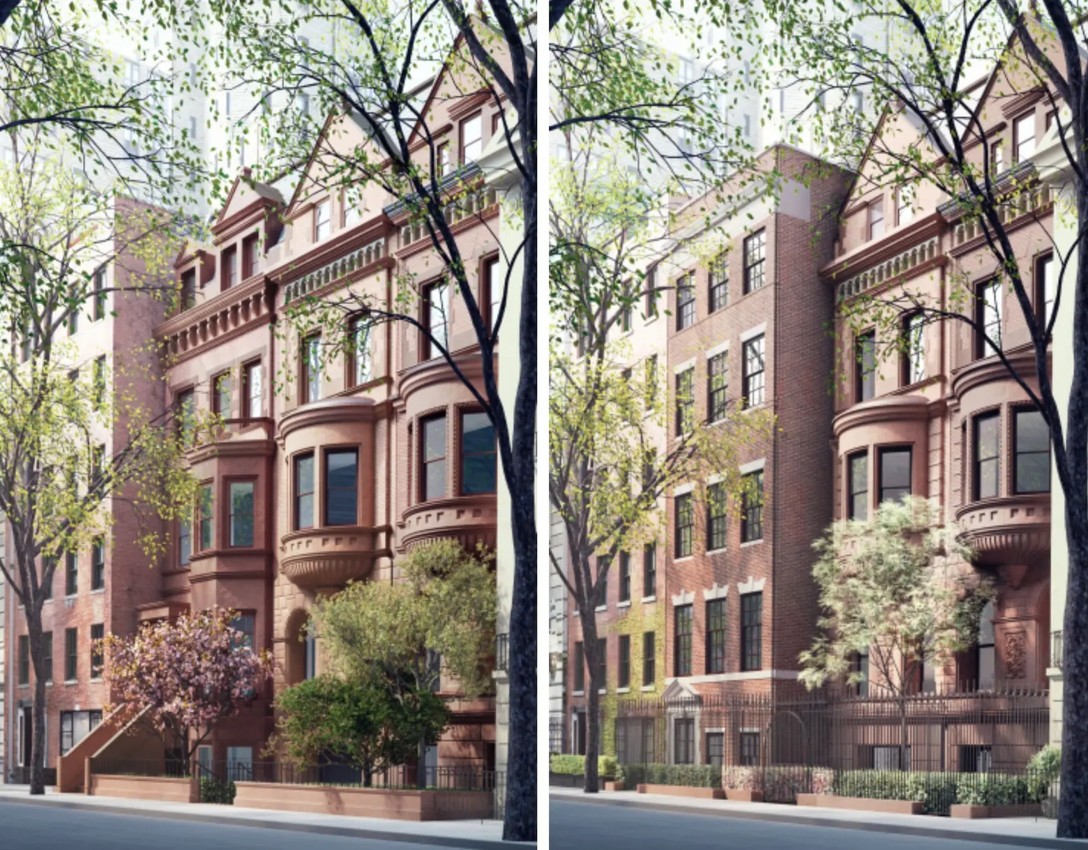 11-15 East 75th Street-front facades