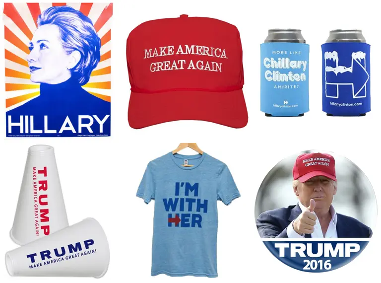 Trump vs. Clinton: How the Design of Their Merchandise Stacks Up