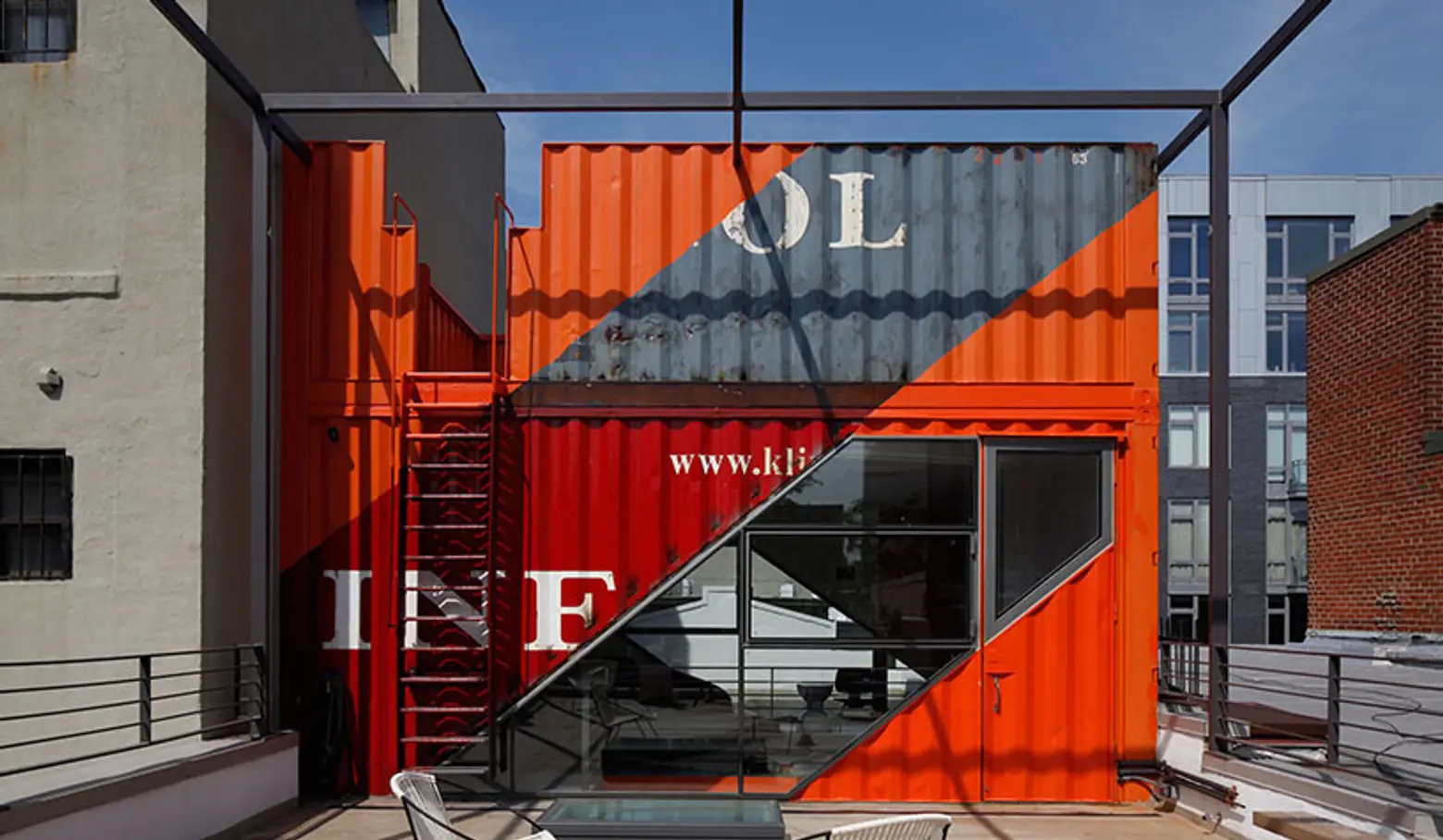 LOT-EK shipping container brooklyn carraige house, shipping container architecture, lot-ek, lot-ek nyc