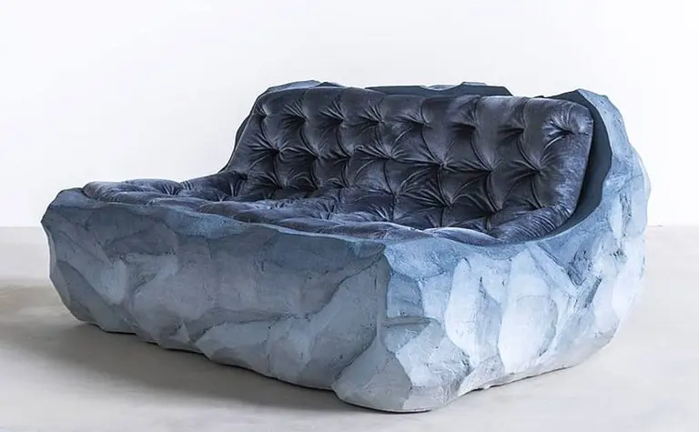 Fernando Mastrangelo Carves Glacier-Inspired Furniture From Sand