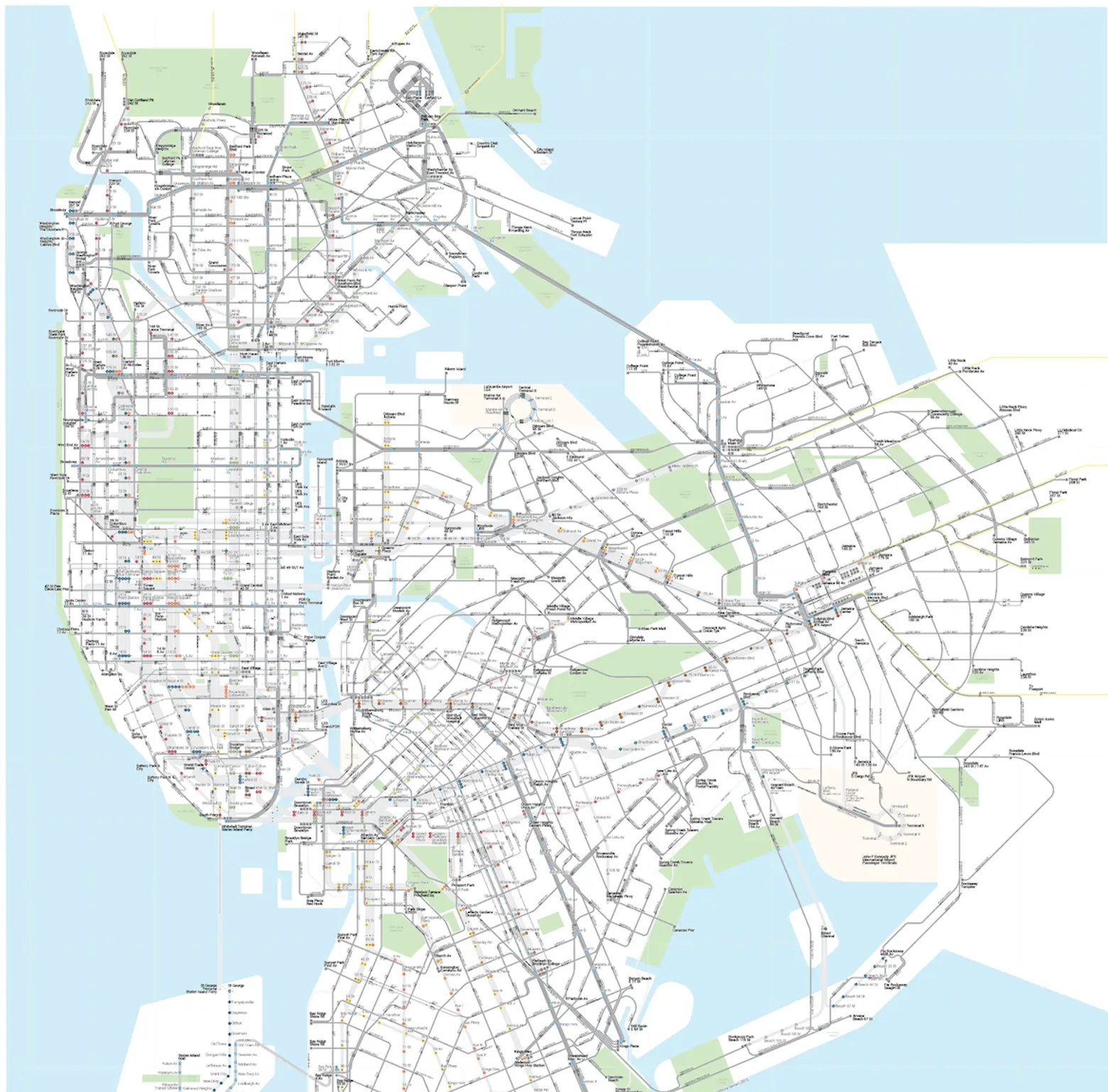 NYC Transit Map, NYC Transit, NYC Subway, MTA, Anthony Denaro, MetroCard, Subway Map, NYC bus, maps