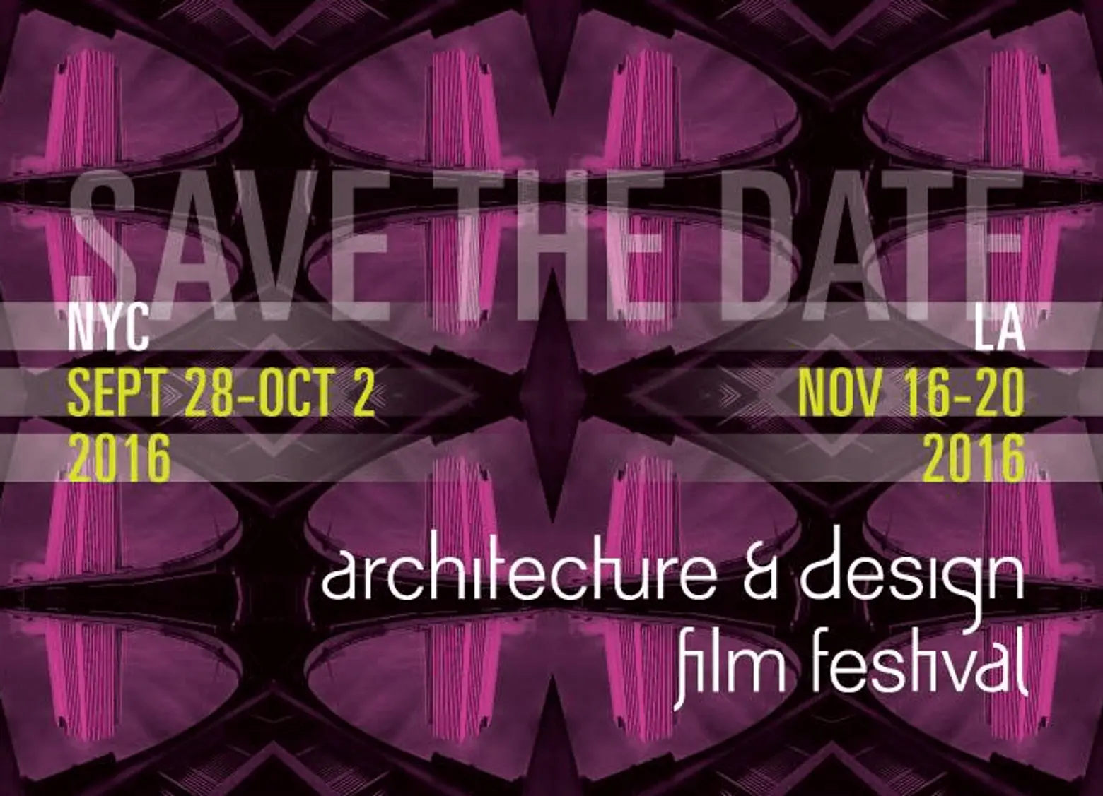 ADFF 2016, Architecture and Design Film Festival