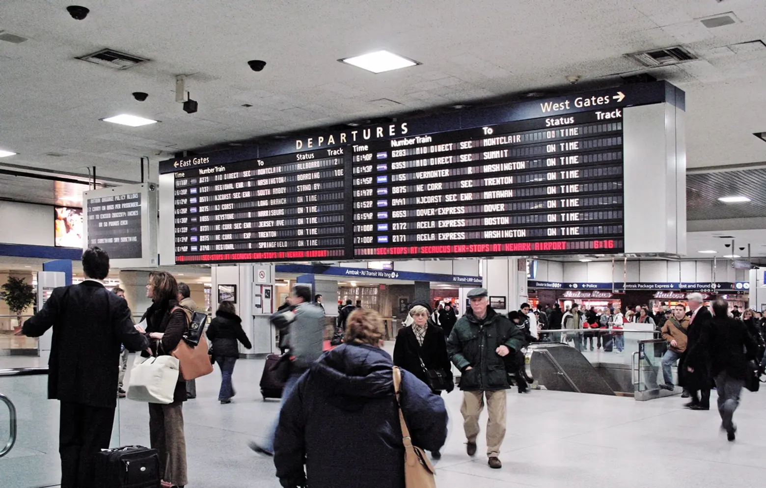 Penn Station, Amtrak, Departure Board, MTA