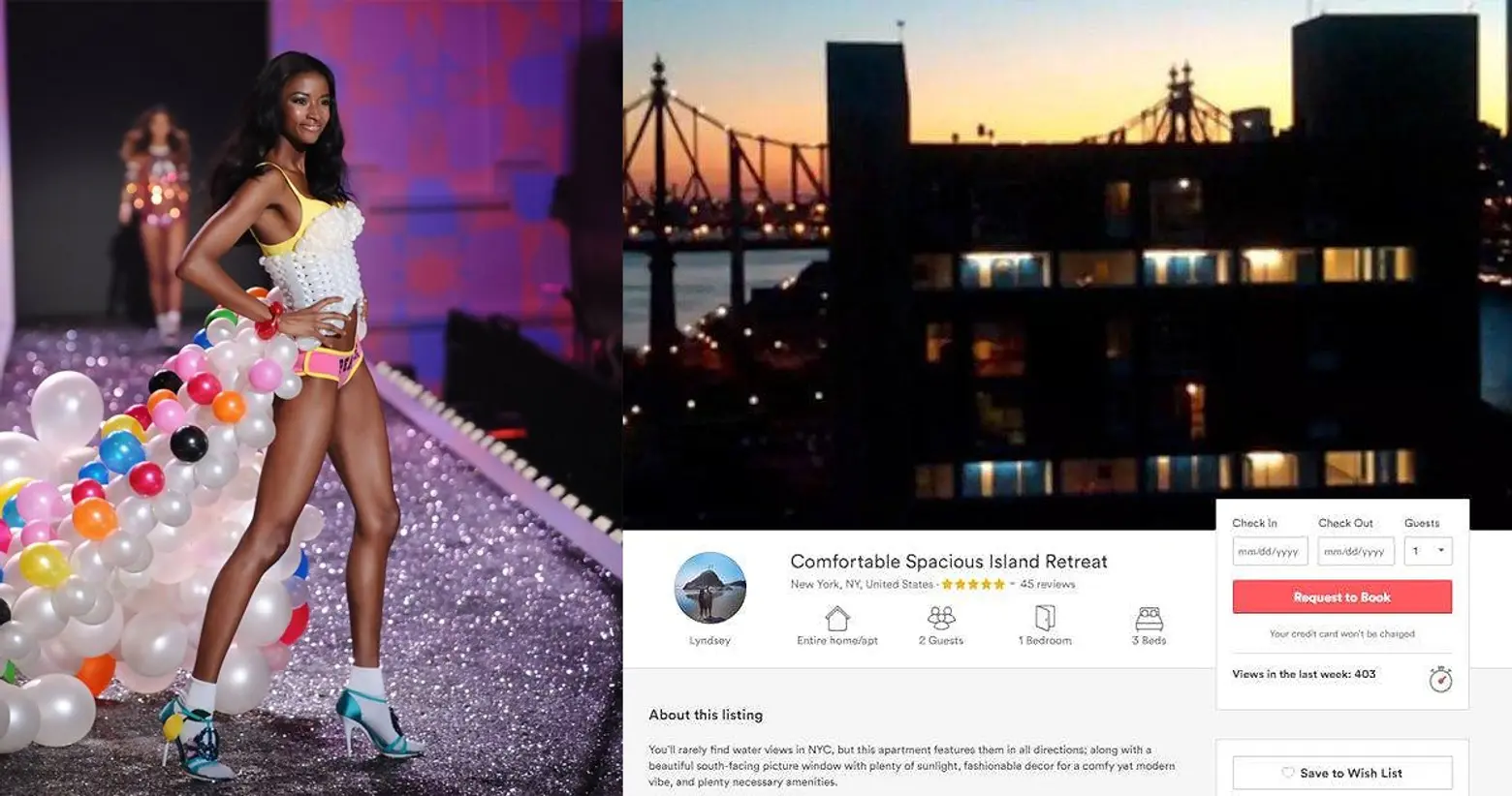 Victoria’s Secret model sued for misrepresenting her ‘comfortable spacious island retreat’ on Airbnb