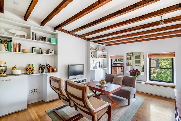 $495K Park Slope brownstone co-op has a roof deck and a kitchen that hides when you’re not using it