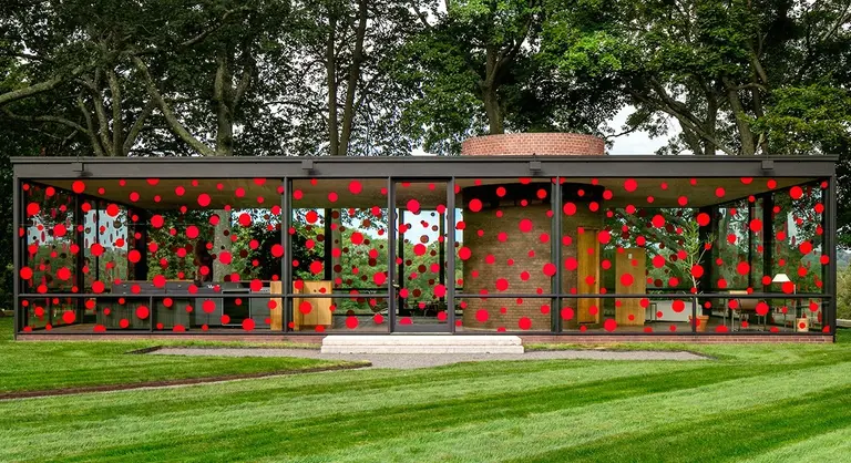 Philip Johnson’s Glass House covered in polka dots; Pantone determines Donald Trump’s color