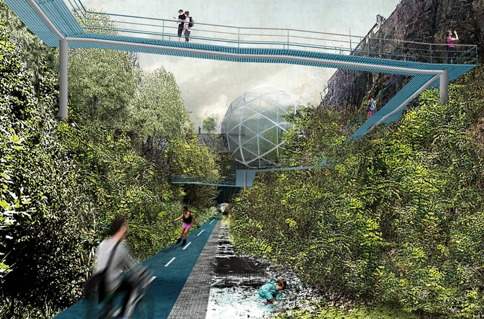 So+So Studio reimagines an abandoned Jersey City railroad as an elevated public park