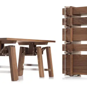 Wouter Scheublin, wooden table, walking table, Nomadic furniture, spider-inspired, dutch design