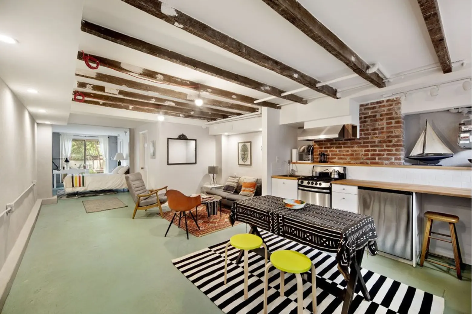 98 Pioneer Street, brooklyn, townhouse, Red Hook, interiors, cool listing, two-family, condo alternative