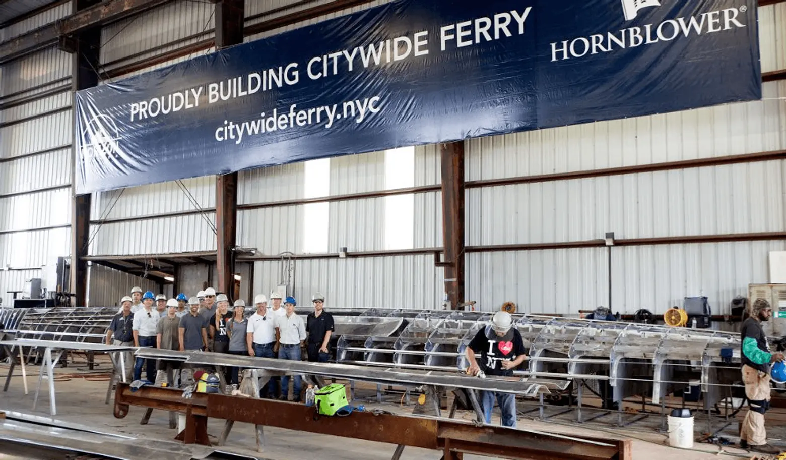 Citywide Ferry, CFS, Mayor De Blasio, Hornblower, NYCEDC, Metal Shark, Horizon, Cameron Clark