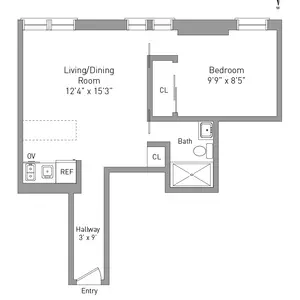 57 Thompson Street, soho, co-op, floorplan