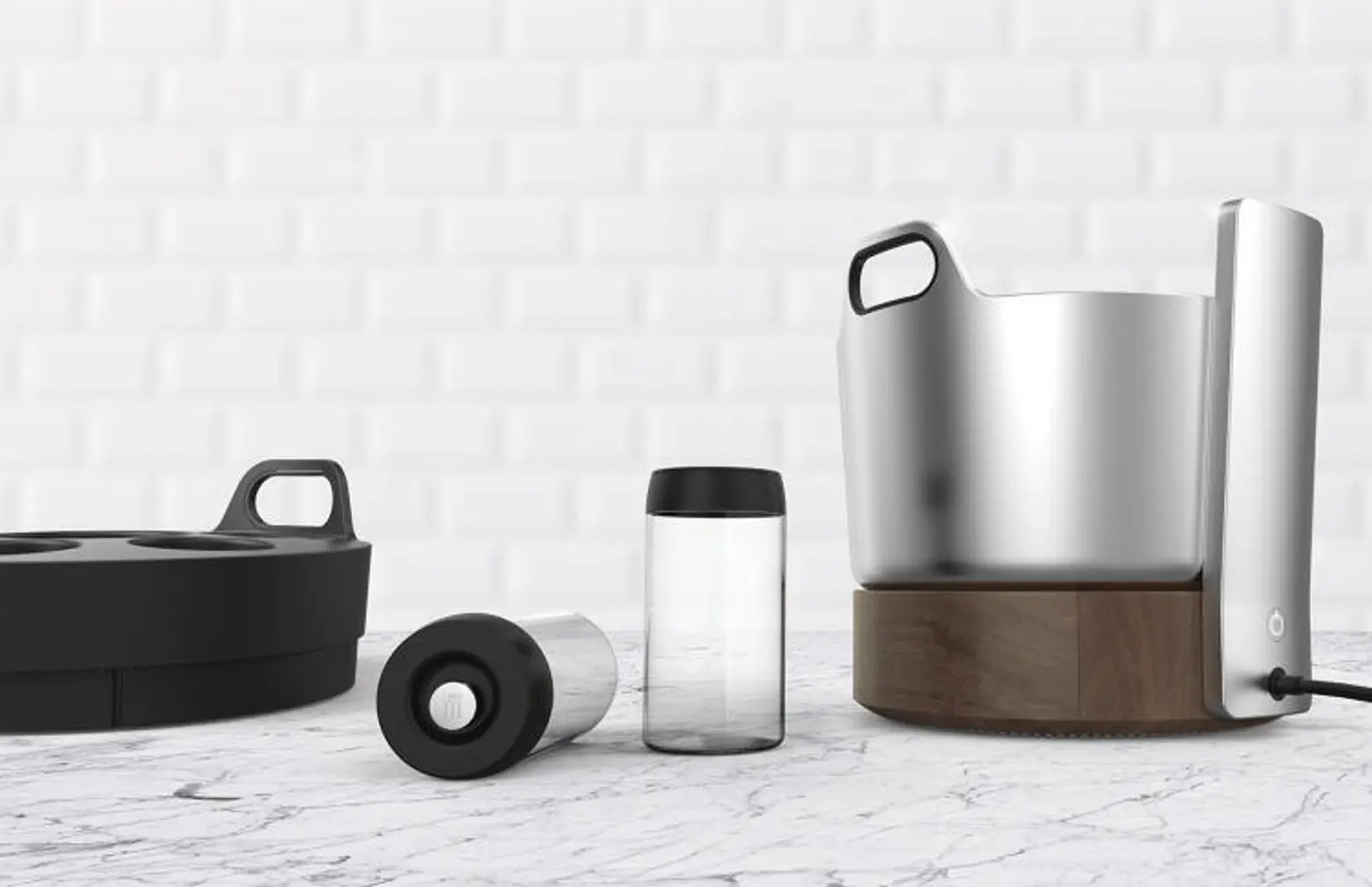 Oliver, the redesign slow cooker with the ingredient canisters