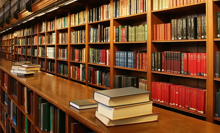 The flagship New York Public Library shelves books by size, not subject matter
