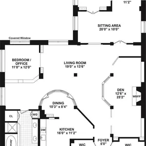 288 west street, tribeca, loft, condo, living room, floorplan