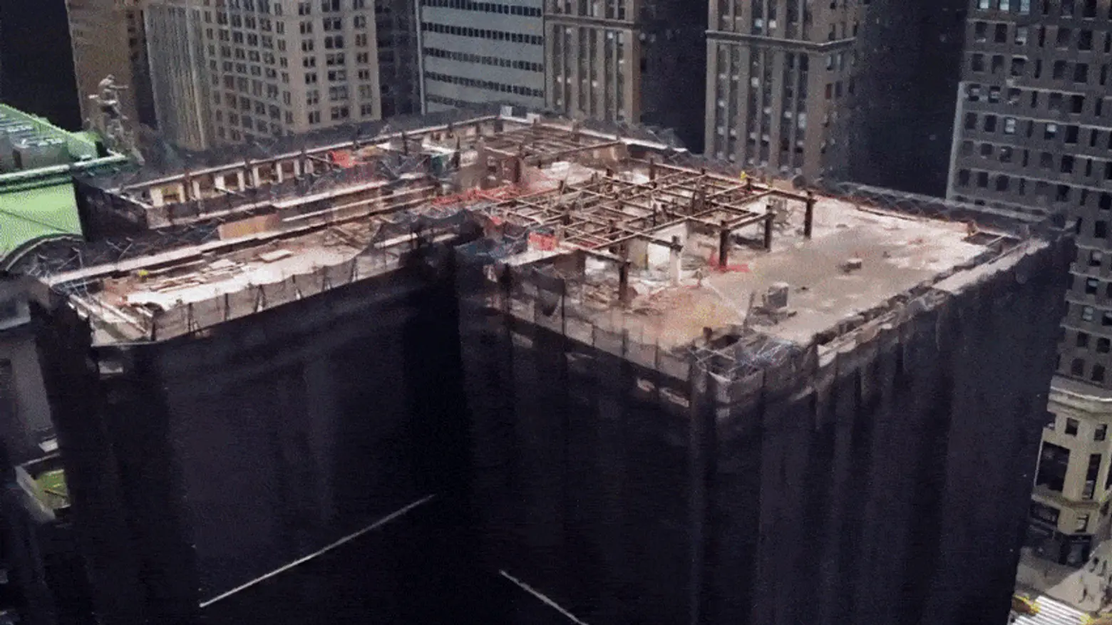 Watch the time-lapse demolition of an entire Midtown block for supertall One Vanderbilt
