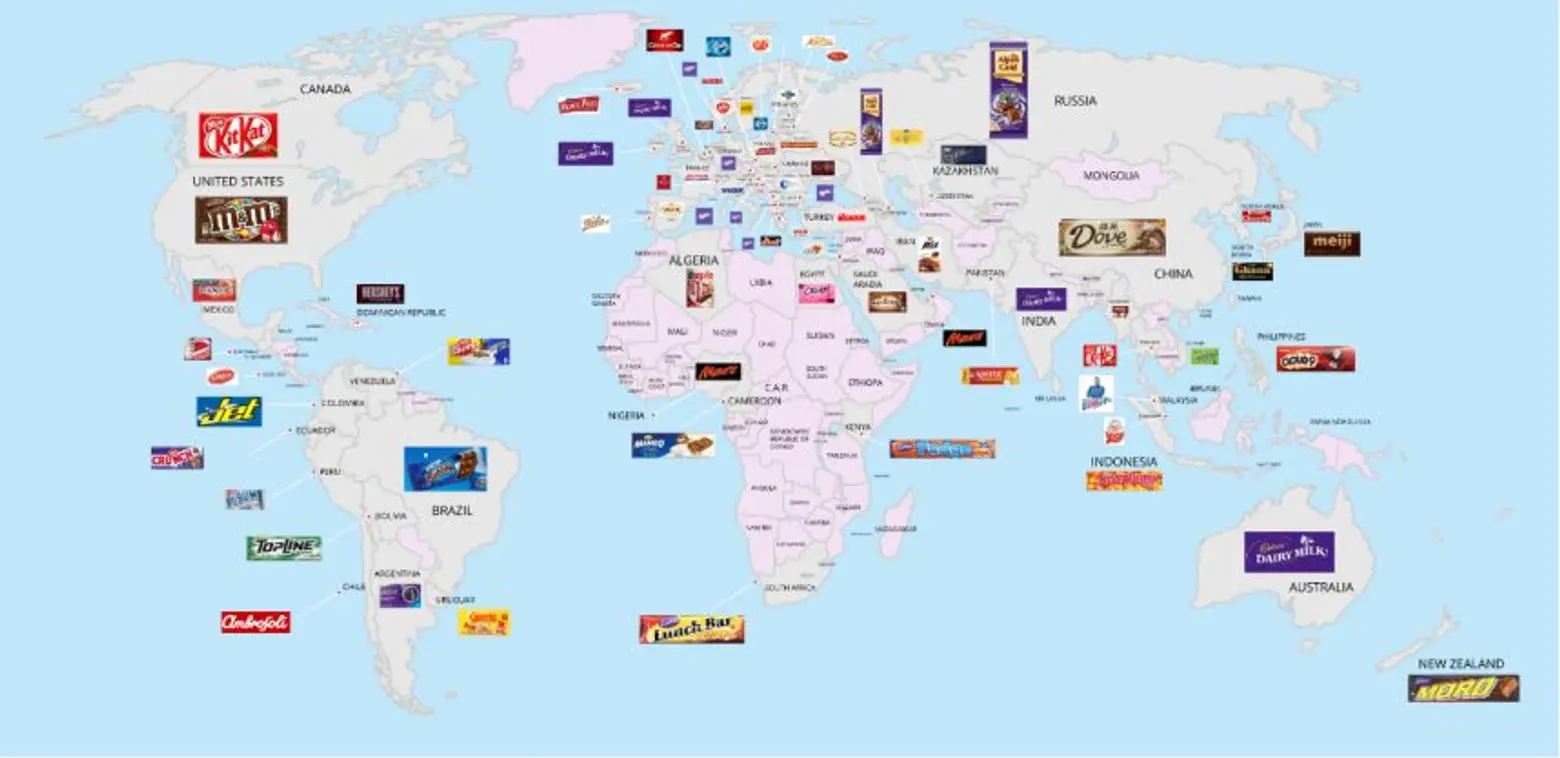 These sweet maps reveal the most popular candy by state and country
