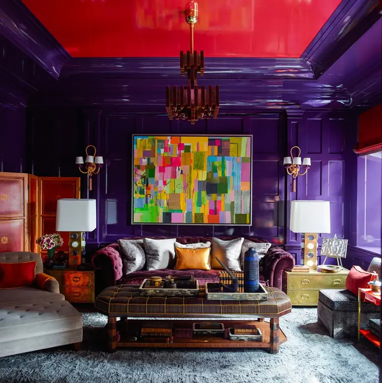 Spectacular Upper East Side apartment is enlivened with vivid colors and uncommon shapes