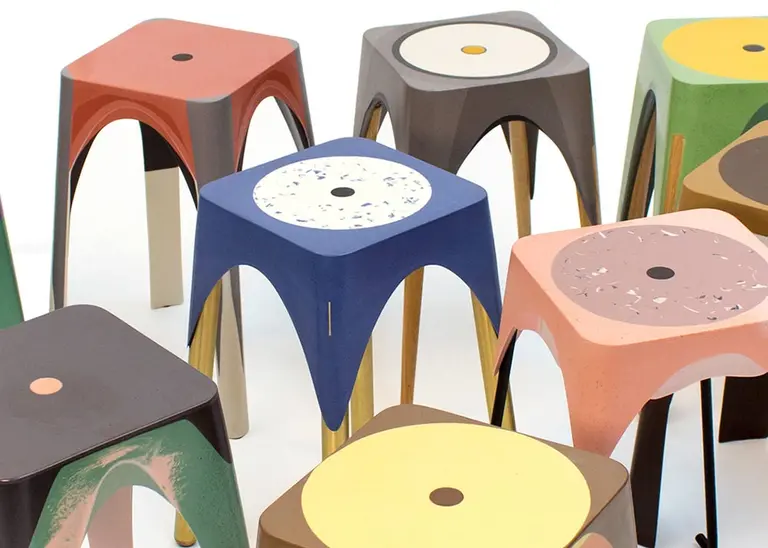 Centrifugal forces shape these colorful stools by Maor Aharon