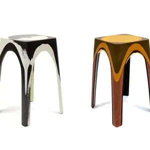 Centrifugal forces shape these colorful stools by Maor Aharon | 6sqft