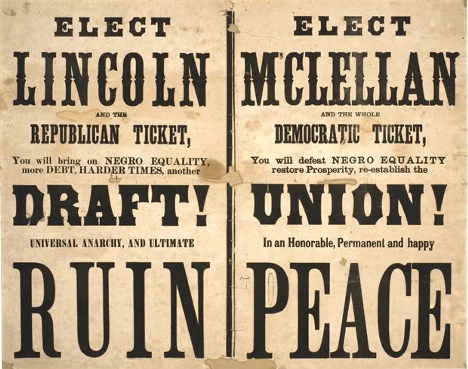 Presidential election of 1864, campaign poster 