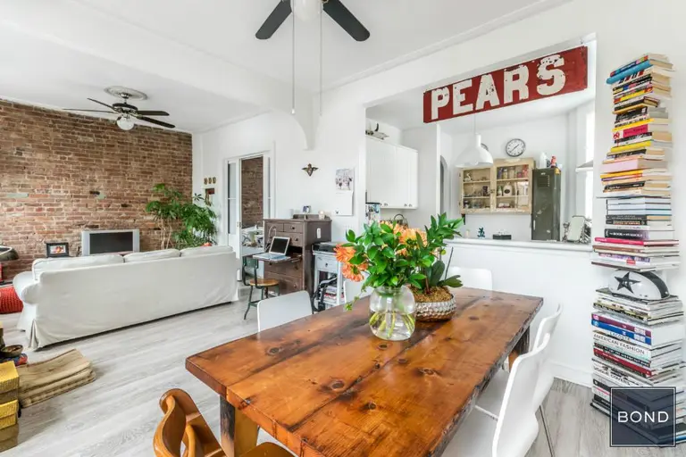 $975K for a flexible East Village co-op with lots of exposed brick